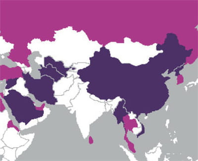 9 des 10 pays qui censurent le plus internet se situent en asie.