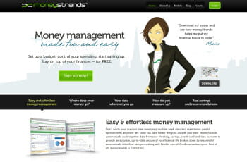 la pages d'accueil de moneystrands