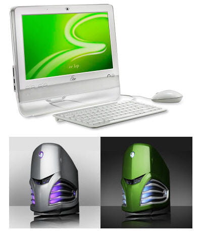 les modèles alienware et eeetop d'asus