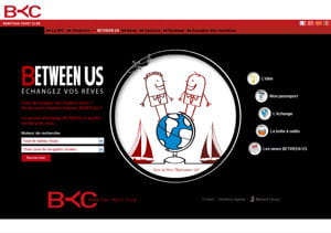 la page d'accueil de 'between us' le réseau social des clients de bénéteau