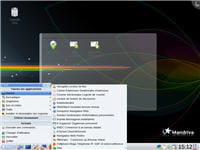 le menu principal de mandriva sous kde