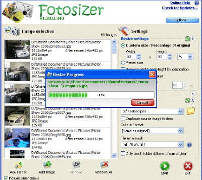 pour redimensionner, renommer, changer de formats...
