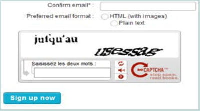 une captcha, surtout si elle est compliquée, peut décourager votre