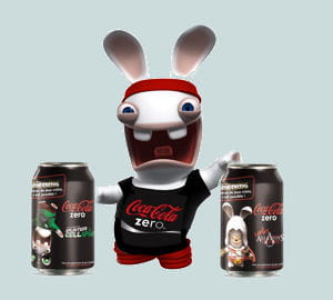 les lapins crétins de coca cola zero.