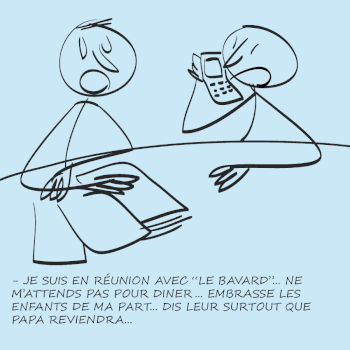il parle beaucoup... mais brise la glace.