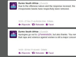 les blagues de la branche sud-africaine de durex sur twitter n'ont fait rire