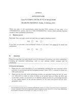 les questionnaires envoyés comprennent près de 100 questions très précises (ici,