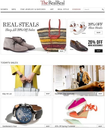 2ème : the realreal à +297%