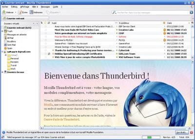 le client de messagerie thunderbird