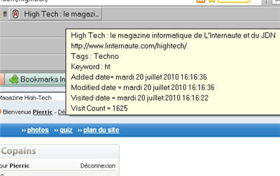 parmi les infos les plus pratiques : la date de la dernière visite