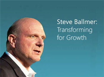 sous steve ballmer, microsoft aura enregistré une belle hausse de croissance et