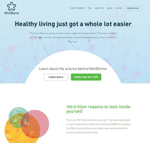 wellbiome fournit des conseils diététiques personnalisés.