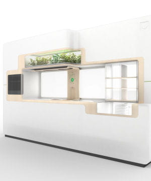 la 'cuisine verte' intégrée de whirlpool est censée préfigurer la cuisine de