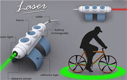 le laser de sécurité pour vélo