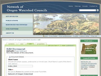 un site web sous plone