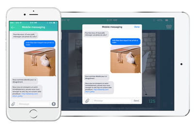 la messagerie instantanée de dimelo mobile.