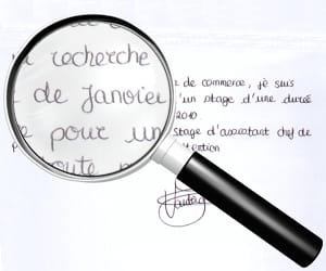 exemple d'écriture arrondie.