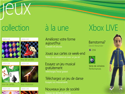 le hub jeux : votre mobile communique avec votre xbox.