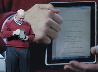 steve ballmer et la tablette slate construite par hp