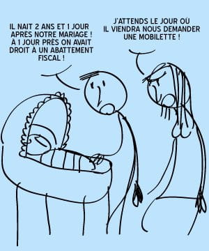 passé deux ans de mariage, l'inaction du couple était sanctionnée par la 'taxe