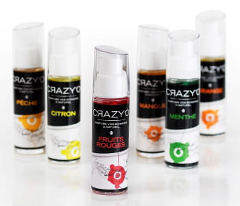 sans sucre, ni édulcorant, le spray de crazy'o diffuse un arome léger.