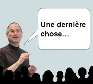 steve jobs sait ménager ses effets.