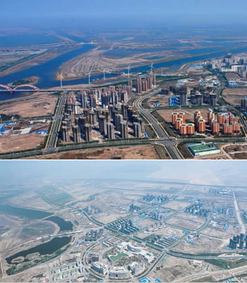 tianjin eco city s'étend sur 30 km2.