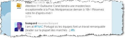 ses tweets sur la fnac.