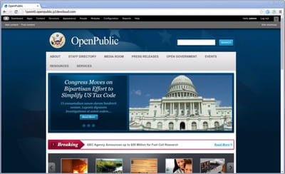 capture du site de démonstration d'openpublic.
