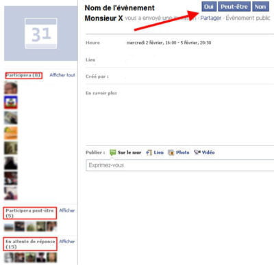 copie d'écran d'un évènement organisé sur facebook.