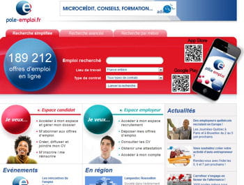 pôle emploi reste loin devant avec 5,9 millions de visiteurs uniques