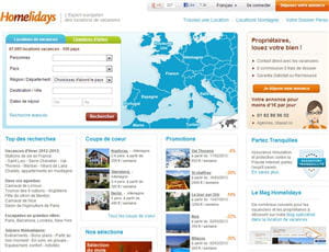 le site de homelidays est spécialisé dans les locations de vacances