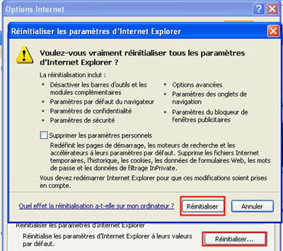 une solution radicale en cas de dysfonctionnements chroniques du navigateur.
