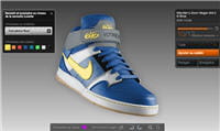 l'animation flash de nike permettant de personnaliser ses chausssures.