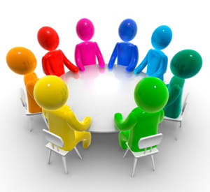 en organisant des tables rondes, vous favoriserez l'échange et l'implication des