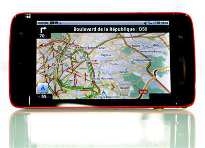 une photo de la fonction gps de la tablette.