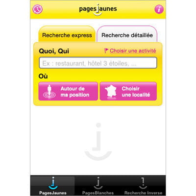 les pagesjaunes sur votre iphone