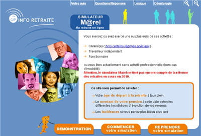 copie d'écran du simulateur en ligne m@rel