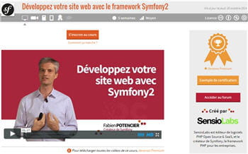 sur la vidéo présentant la formation, fabien potencier, créateur de symfony2.