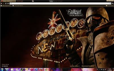 exemple de thème pour chrome, ici autour du jeu vidéo fallout new vegas