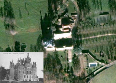 une vue aérienne du château de vataneins.