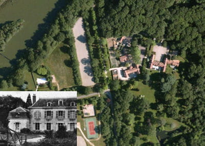 une vue aérienne du château du luet.