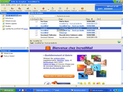 le logiciel de messagerie incredimail