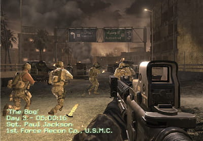 le début de call of duty 4, sur le revo, en 30 images par secondes en moyenne