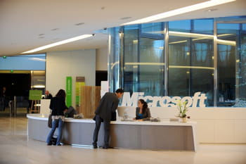l'accueil, au siège français (et européen) de microsoft, près de paris, à