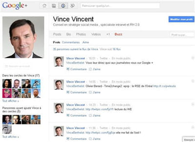 profil google plus de vincent berthelot
