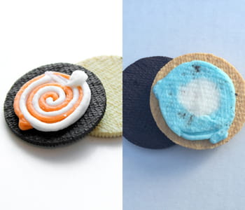 des oreo personnalisés ont été imprimés grâce à une machine lors d'un festival.