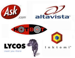 les logos de quelques concurrents de google