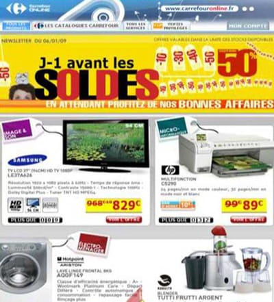 extrait de l'e-mailing de carrefour