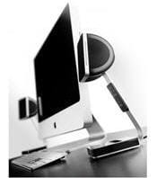 les enceintes focal à coté d'un imac